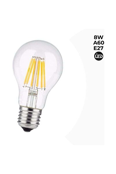 STARSTAR E27 8W A60 clear filament warm white.
