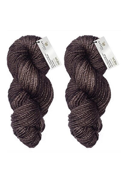 Gazzal Worm 3851, Hand-Dyed, 100% Australian Merino Wool Knitting Yarn, 2 Skeins