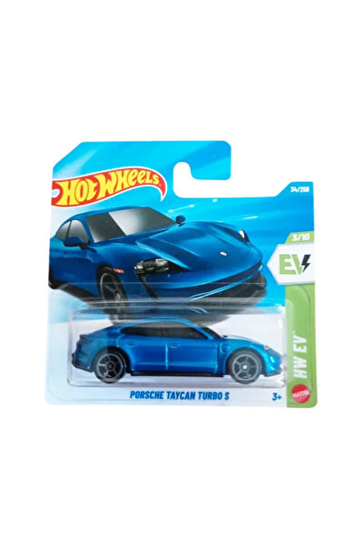 HOT WHEELS Model de mașină, Porsche Taycan Turbo S, albastru, 1:64