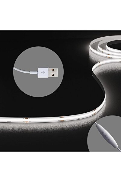 HOMINA H COB LED Strip Lights with 3Key Memory Dimmer, USB 2M/6.6FT Ultra Bri...
