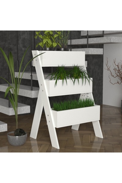 UnicUtil Suport organizator plante UnicUtil, 64 x 49 x 98 cm, Alb