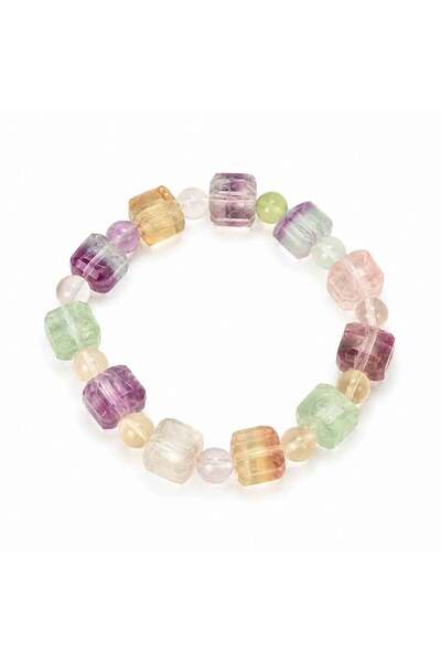 craftmystic Bratara cu Fluorit Multicolor - Echilibru si Claritate Interioara
