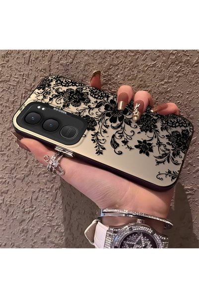 CHICASELUX حافظة متوافقة مع Vivo Y31/Y21D مصنوعة من الدانتيل الأسود الأنيق بن...