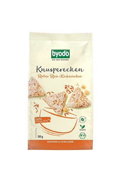 Byodo Mini Crackers din orez roșu și năut, bio, fără gluten, 90g
