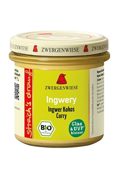 Zwergenwiese Crema tartinabila cu ghimbir cocos si curry fara gluten,