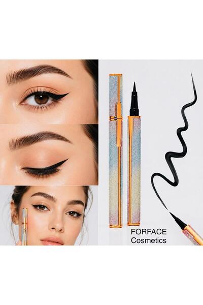 Forface Kristal Eyeliner Suya Dayanıklı Keçe Uçlu Likit Eyeliner – Yoğun Siya...