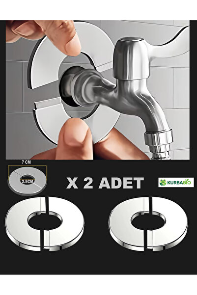 Kurbabio 7X2.5Cm Stainless Steel 2Pcs Bidet Faucet Mirror Basin Faucet and Fo...