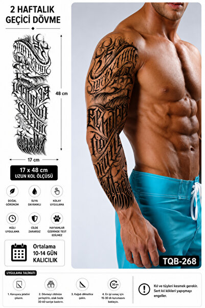 medink tattoo Gerçekçi Tam kol Kaplama Model Geçici Kol Bacak Geçici Sticker ...