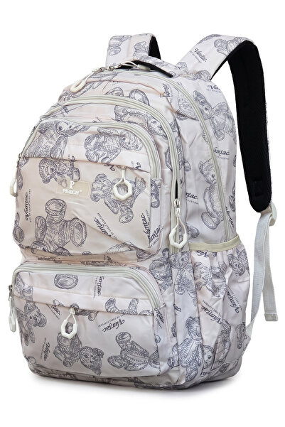 ZAAPPY Teddy Print Cute Backpack, Superlight Weight And Washable, School, Col...
