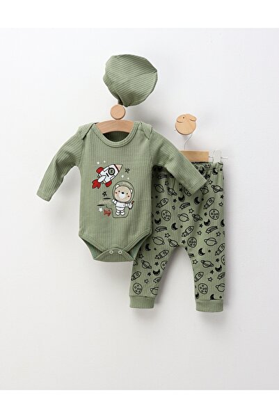 MiniKids Костюм на астронавт-мече от 3 части, зелен