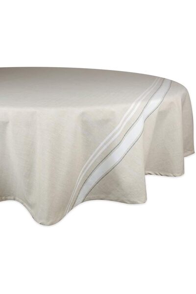 DII 100% Cotton, Machine Washable, Everyday French Stripe Kitchen Table Runne...