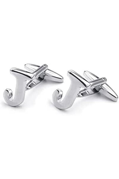 honeyfoam HONEY BEAR Cufflinks Initial Alphabet Letter for Mens Wedding Forma...
