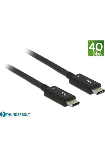 DELOCK Καλώδιο Thunderbolt 3 100W Μαύρο 0.5μ (84844)
