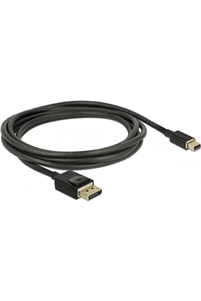 DELOCK Καλώδιο Mini DisplayPort Αρσενικό - DisplayPort Αρσενικό 2μ Μαύρο (84928)