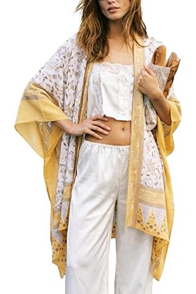 Moss Rose Women's Beach Cover up Swimsuit Kimono Cardigan with Bohemian Flora...