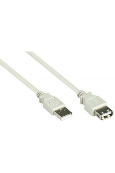 Good Connections Καλώδιο USB 2.0 1μ Αρσενικό Α σε Θηλυκό Α Γκρι (2511-OF1)