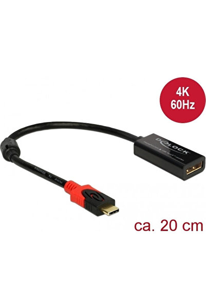 DELOCK Μετατροπέας USB-C αρσενικό σε DisplayPort θηλυκό 1 τεμάχιο 63928
