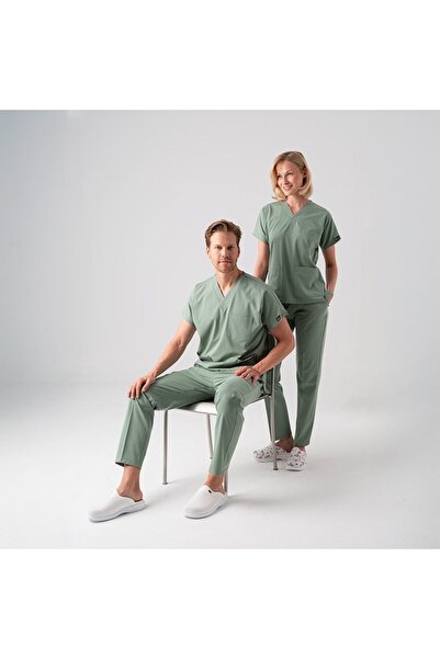 ÇİZGİ MEDİKAL Mint Yeşili Dr. Greys Doktor Hemşire Medikal Scrubs Takım Best ...