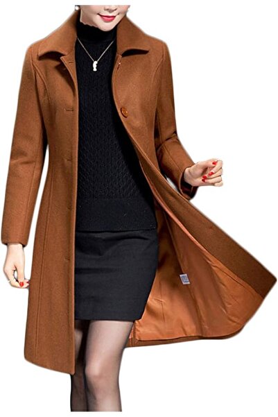 GENERAL Jenkoon Women's Wool Trench Coat Winter Long Thick Overcoat Walker Coats