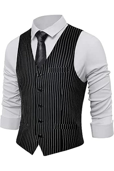 BABEYOND Men's Suit Vest Slim Fit Waistcoat Business Dress Vests for Suit Tuxedo