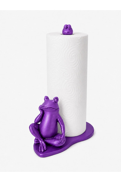Zen Frog Dekoratif Kağıt Havluluk Mor Modern Mutfak ve Masaüstü Kağıt Havlu Standı
