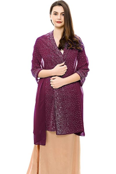 GENERAL Womens Rhinestones Pashmina Shawls and Wraps for Evening Dresses Chif...