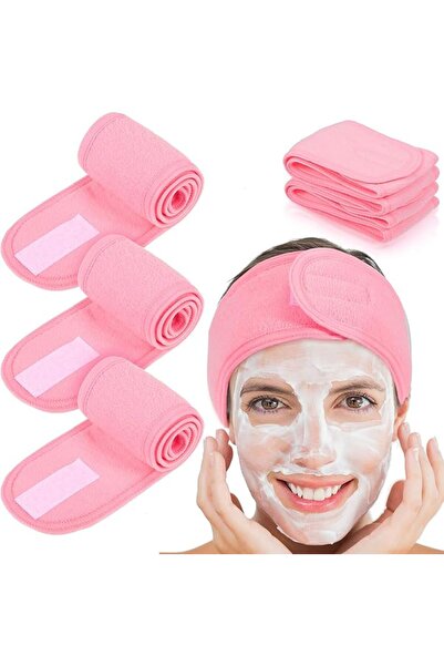 Whaline Spa Facial Headband 4 Packs Head Wrap Terry Cloth Headband Adjustable...
