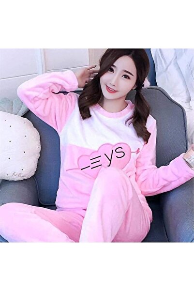 GENERAL Women'S Pajamas Set Winter Thick Warm Flannel Pajamas Set