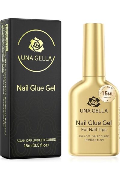 UNA GELLA أظافر صناعية 504 قطعة، أظافر نصفية غير لامعة بتغطية كاملة، أظافر أك...