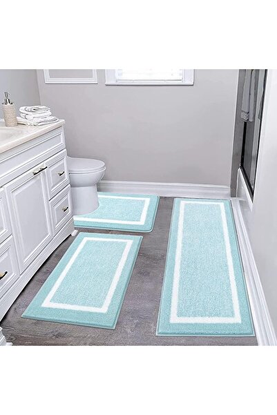 Pauwer Bathroom Rugs Sets 3 Piece Bathroom Shower Rugs with U-Shaped Contour ...