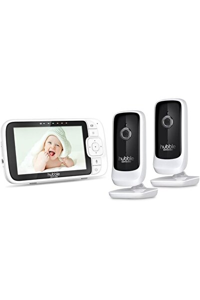 HUBBLE CONNECTED Nursery View Premium Twin Cameras Video Baby Monitor with 5 ...