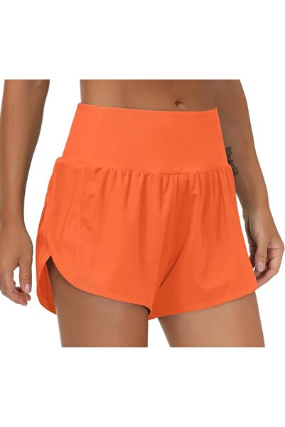 THE GYM PEOPLE Womens High Waisted Running Shorts Quick Dry Athletic Workout ...