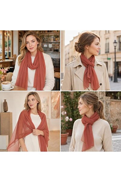 YOUR SMİLE for Women Lightweight Breathable Solid Color Soft Chiffon Long Fas...
