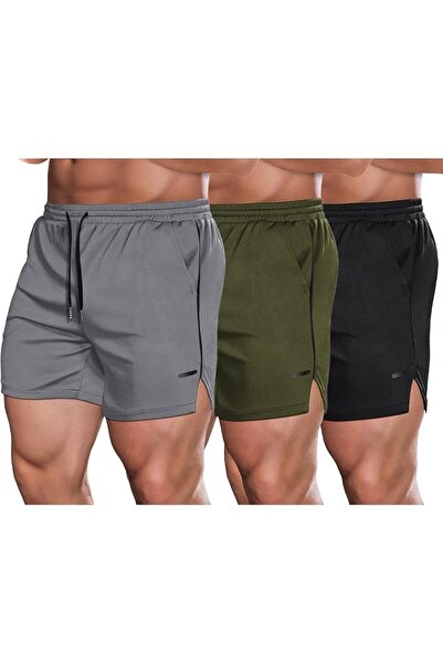 COOFANDY Men's 2 Pack Gym Workout Shorts Mesh Lightweight Bodybuilding Pants ...