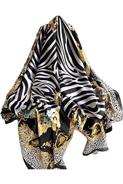 GENERAL Fashion Scarves 100% Satin Silk Scarf Long Lightweight Sunscreen Shaw...