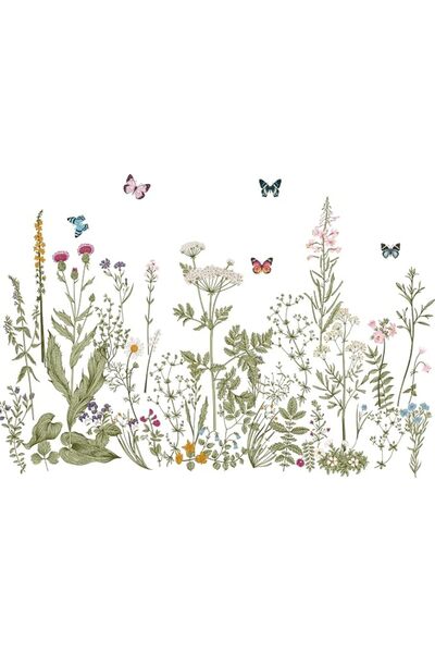GENERAL Large White Flower Wall Stickers, 50"x74" Removable DIY Romantic Cher...