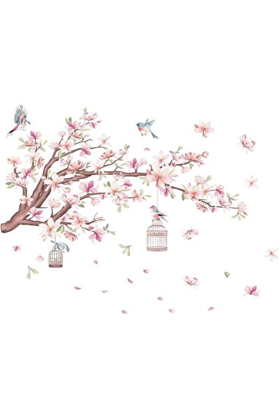 GENERAL Large White Flower Wall Stickers, 50"x74" Removable DIY Romantic Cher...