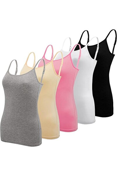 BQTQ 5 Pcs Women's Camisole Vest Tops Spaghetti Strap Undershirts Camisoles |...