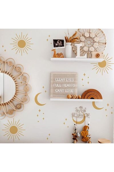 Finduat Boho Heart Wall Stickers Girls Bedroom Removable Wall Decals Nursery ...