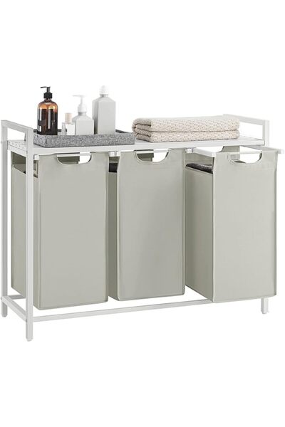 VASAGLE UBLH301G01 - Laundry Hamper, with 3 Removable and Extractable Baskets...