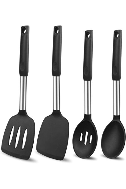 GENERAL Silicone Cooking Spatulas and Spoons, 4 Pack Heat Resistant Silicone ...