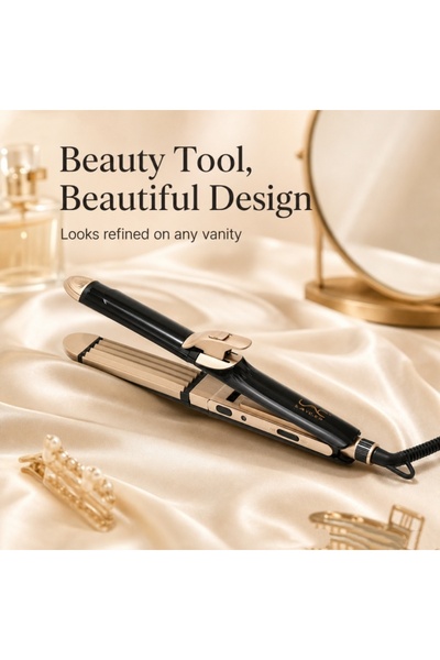 Generic Brand 2‑in‑1 Hair Straightener and Crimper, Interchangeable Plates Fl...