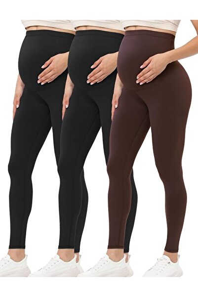 GENERAL Buttergene Women's Maternity Leggings Over The Belly Maternity Yoga P...