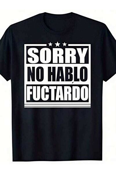 4CR Men'S Summer Outfits, Sorry No Hablo Fuctardo Text Graphic T-Shirts, Funn...