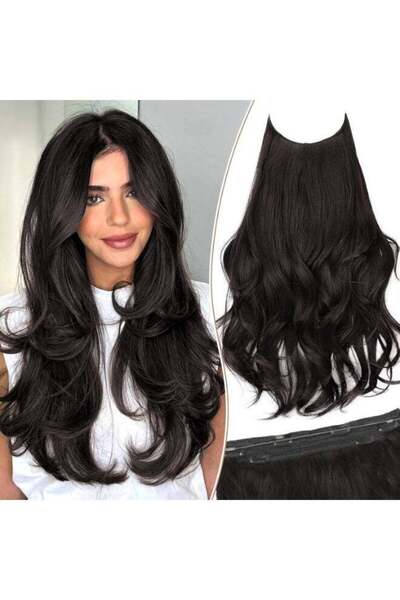 Arabest Hair Extensions,20 Inch Invisible Wire,Long Wavy Layered Synthetic Cl...