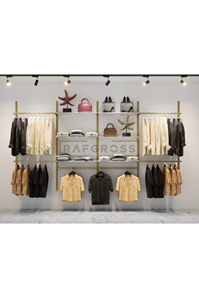 Rafgross 365x200 CM Mağaza Raf Sistemi | Butik Raf Sistemi | Giyim Askılık St...