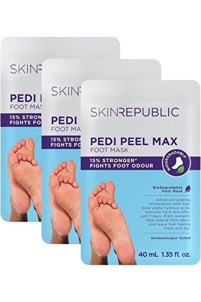 Skin Republic قناع تقشير مكثف للقدمين من بيدي بيل ماكس، عبوة 40 مل، مجموعة من...