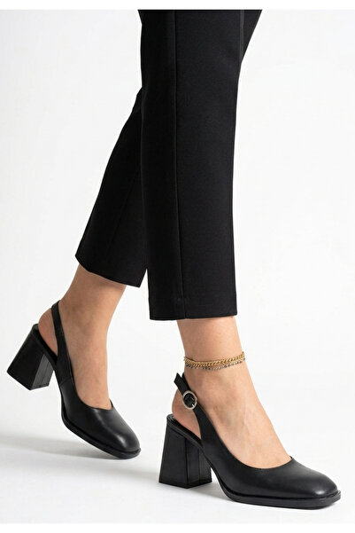 ALFA AKSESUAR 03 Mowio black leather high heeled shoes