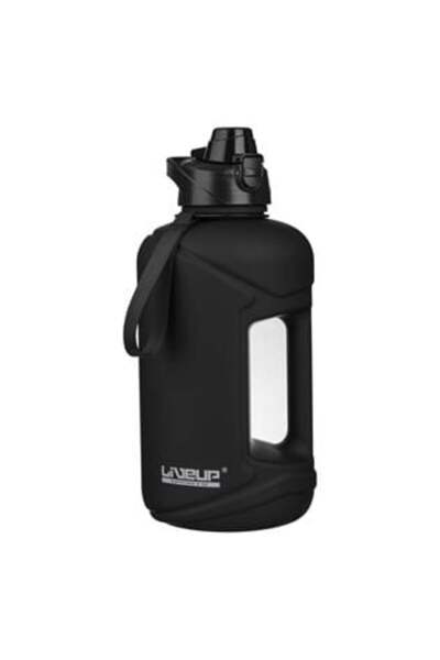 OEM Black Plastic Sports Water Bottle with Handle and Spout 2.2L