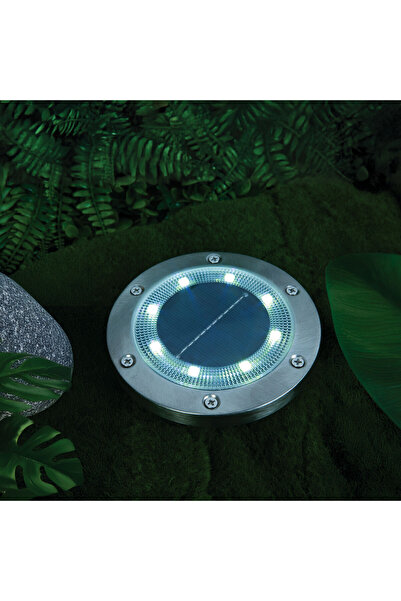 Alista Home Ηλιακό Φωτιστικό Τοίχου Κήπου LED, 12 εκ., 8 SMD LEDs Ψυχρού Λευκ...